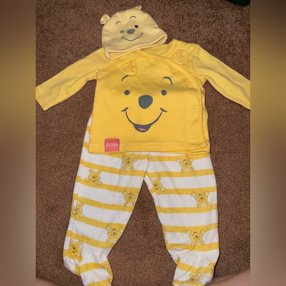 Disney Yellow Striped Pajama Set